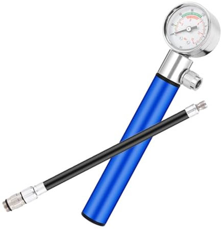 LAPYAPPE Ballpumpe Aus Aluminiumlegierung Mit Manometer Tragbare Sportballpumpe Für Basketball Fußball Volleyball Handliche Luftpumpe Für Sportbälle Und Aufblasgeräte