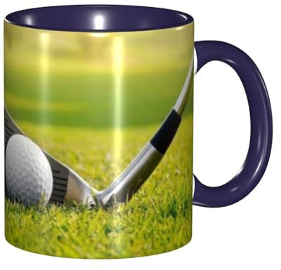 QGGHNISD Tazza da golf, tazza da caffè da 330 ml, tazza da tè in ceramica, adatta per casa, ufficio o regali