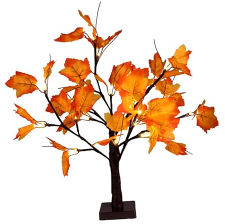 Gadpiparty Lámpara de Árbol Arce LED Luces para Decoración de Halloween Función Dual USB Adorno Luminoso para Fiestas para Celebraciones y Reuniones Familiares