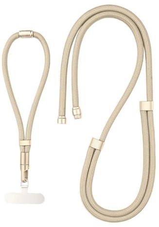 JUYAXIN Pulsera fuerte multifunción ajustable para el cuello del teléfono con clip de bloqueo sin pérdida, correa para dispositivos móviles, clip de acero para viajes