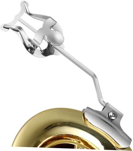 CONGARTENO Marschgabel Notenhalter Vernickelt für Trompete Posaune Kompakter Leichter Marsch Notenclip aus Metall Praktischer Lyre Halter für Blasinstrumente für Marschmusikspieler