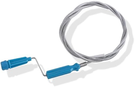 Plkjiu 3M Drain Snake Drain Augers - Flexible 6mm Pipe Cleaning Snake for Kitchen Sink & Bathroom Drain Blockages, Professional Drain Rod with Ergonomic Handle, UK Household Use
