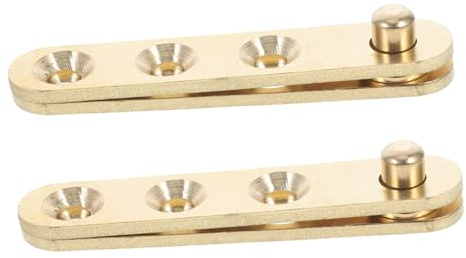 FONDOTIN de Charnières Invisibles Charnières Pivotantes Robustes en Cuivre Lot de 2 Paires Large Angle de Rotation pour Porte et Fenêtre pour Bibliothèque et Placard