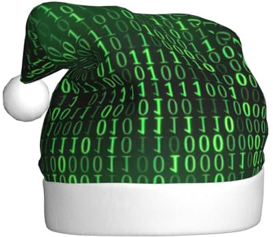 OTTKGGA Hacker Era Weihnachtsmütze für Erwachsene, Plüsch, dekorative Kappe, weich, farbecht, Feiertage, Partys, Neujahrsdekoration