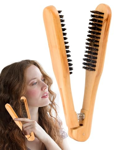 Spazzola Per Lisciare I Capelli - Spazzola In Legno Sostenibile | Pettine Per Capelli, Piastra Per Capell Pettine Riccio (setole Di Cinghiale, 22x10,8x4 Cm) | Strumento Districante