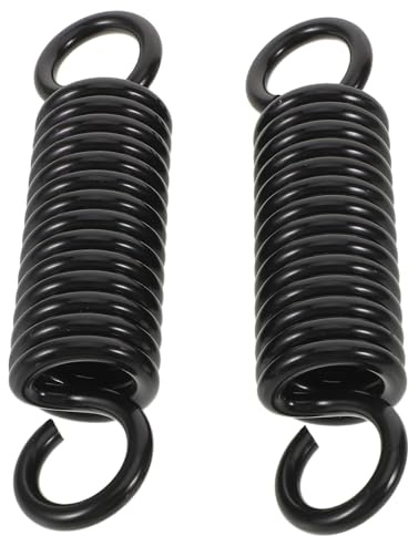 Milisten Resorte de Tensión para Silla Colgante 6Mm de Acero al Carbono 150Mm Largo Paquete 2 Piezas Resorte Antichoque para Columpios de Porche y Hamacas Accesorio Resistente para Uso