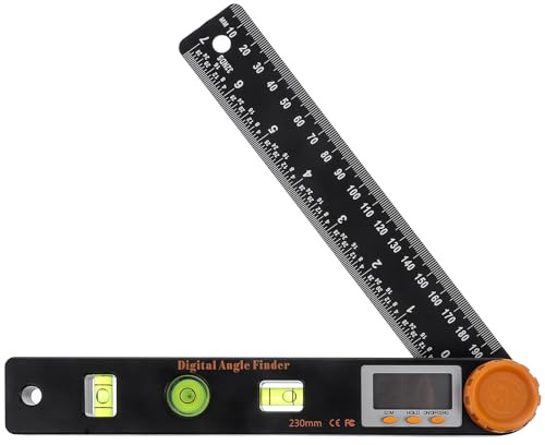 OUNONA Goniometro Digitale Portatile 4In1 Righello di Livello Trasparente e Display LCD Strumento di Misura Angolare Preciso per Industria e Lavori Professionali
