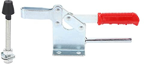 Horizontal Toggle Clamp HT 220 W - 400 kg Holding Capacity - Quick Release Hand Tool for Welding - Cold Rolled Steel Construction with Electroplated Finish