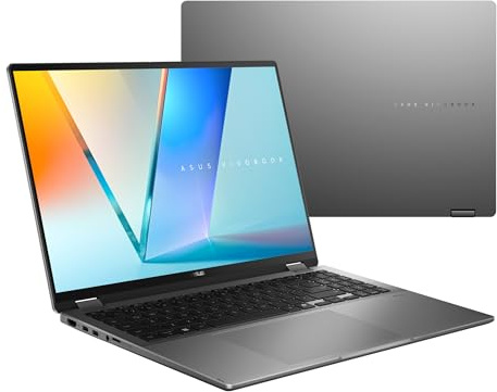 ASUS Vivobook 16 Flip Laptop (2026), Copilot+ PC, 16” 16:10 WUXGA OLED Touch Display, Intel® Core™ Ultra 7 256V Processor, Intel® Arc™ Graphics, 16GB RAM, 512GB SSD, WiFi 7, Windows 11 Home