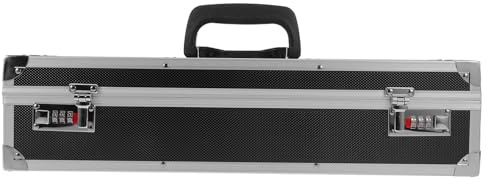 Lurrose Estuche Portátil para Cuchillos de Cocina Profesional, Caja de Almacenamiento Metálica con 8 Ranuras y Cerradura de Combinación, Organizador Ligero y Seguro para Chefs y Picnics