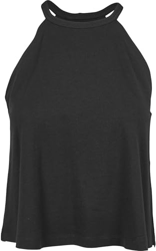 Urban Classics Damen Ladies Neckholder Tanktop Top, per Pack Schwarz (Black 00007), X-Small (Herstellergröße: XS)