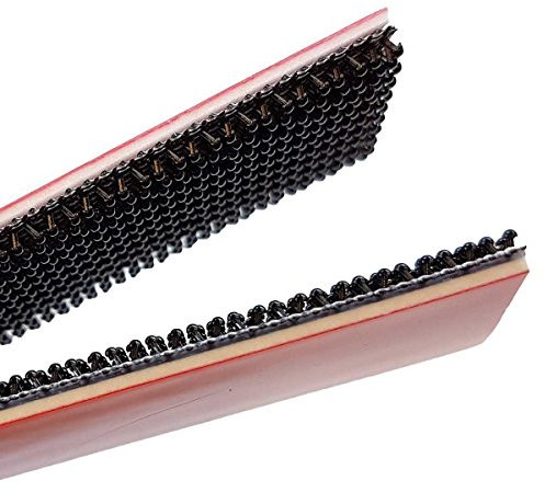 AlfaLok6411 Adhésif velcro Convient au verre, aux métaux, aux plastiques, aux céramiques et aux revêtements (en poudre) 25mm x 10cm Noir