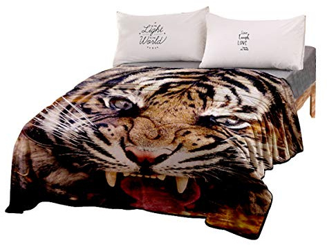 Cobijas de Invierno Grandes, Morbuy Lana de Coral Bedding Manta de Felpa Suave Aire Acondicionado de Oficina Mantas de Sofá Cama para Bolsa de Dormer (150x220cm,Tigre)