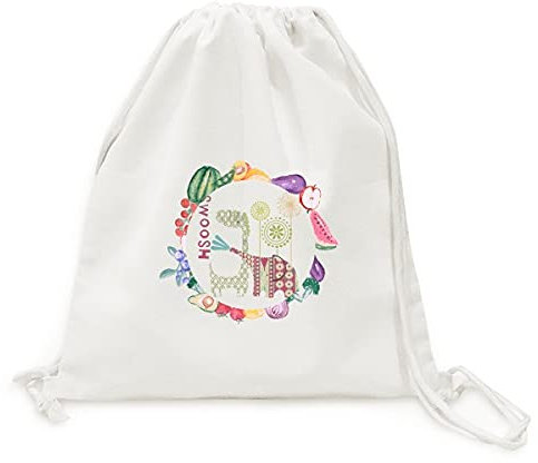 Beauty Gift girafe éléphant moulin vert Sac en tissu pliable à sangle pour fruits et légumes