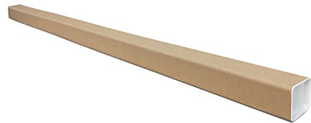 10 Stück Versandhülse 2 Meter Länge Fest | 80x80 mm | quadratischer Versandkarton | Versand Verpackung für Poster, Zeichnungen, Stäbe, Rohre, Laufschienen, Gardinenstangen | Versandhülse Lang