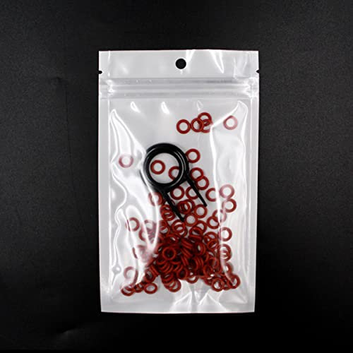 CTLH20 125 Stück Tastatur-O-Ring Tastenkappen Silikonkautschuk O-Ring Schalter Schalldämpfer Dämpfer Tastenkappe Silikon-Dichtungsring Ersetzen-OD8xID5xCS1.5mm,Rot
