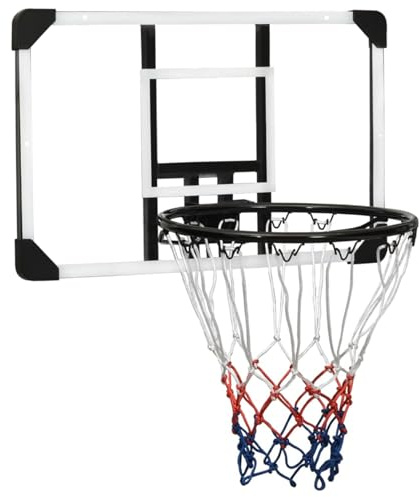 Tidyard Basketballkorb Basketballring Backboard Rückwand Basketballanlage Basketball Rückbrett Basketballboard Transparent 71x45x2,5cm Polycarbonat,Stahl,Transparent, Weiß, Schwarz, Rot, Blau