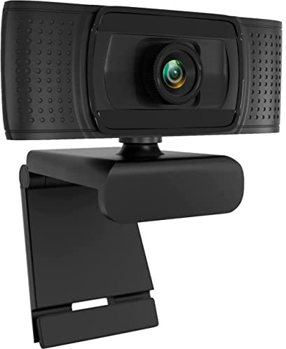 Anivia Webcam HD 1080p à mise au point fixe, caméra USB avec microphone gratuit, mini caméra d'appel vidéo Plug and Play, micro intégré, clip rotatif flexible (trépied non inclus)