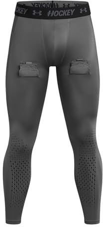 Under Armour Men's Hockey Compression Leggings, (025) Castlerock / / Black, Large