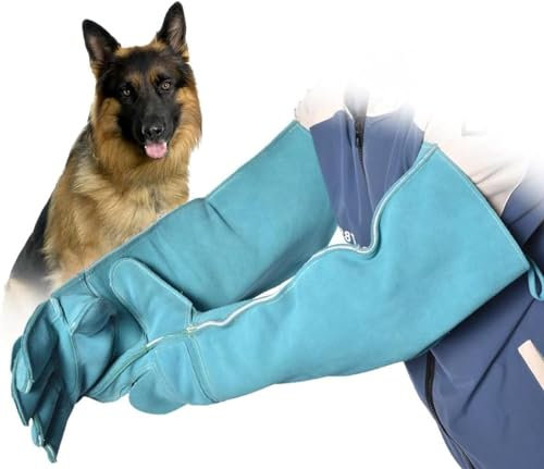 Gants de protection anti-morsures Gants de manipulation anti-morsures for animaux de compagnie, gants de travail en cuir de sécurité for le bain, le toilettage, la manipulation des chiens, des chats,
