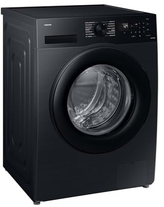 Samsung Waschmaschine, 9 kg, 1.400 U/min, EEK: A, Mikroplastik-Programm, Ecobubble, 14 Programme, WiFi SmartControl, Schwarz, WW90CGC04AABEG