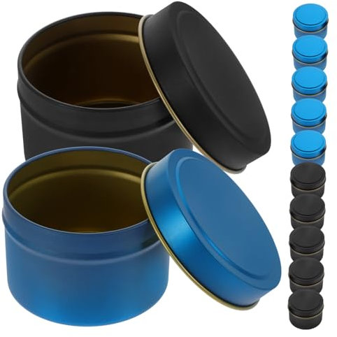 STOBOK 24stücke Leere Kerzengläser Aus Weißblech Mit Deckel Diy-glasbehälter Für Kerzenherstellung Dekorative Aufbewahrungsboxen Für Ätherische Öle Und Kleinigkeiten