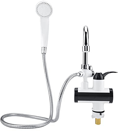Instantanée D'eau Chaude et Froide Distributeur Chauffage Robinet Température Affichage 360 Rotation Avec Pomme De Douche pour Cuisine Salle De Bains (Prise UE)
