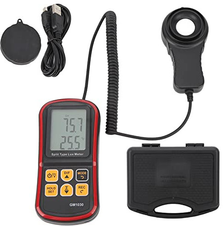 Topyond Handgehaltenes digitales Lichtmessgerät, Digitales Beleuchtungsstärkemessgerät, Luxmeter, Hochpräzises Luminometer, Photometer Mit Bluetooth-APP-Software,Light Meters für Pflanzen