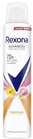 Rexona Advanced Protection Anti-Transpirant Deodorante Donna Spray Tropicale 72 ore con Tecnologia Body Heat Activated 200ml