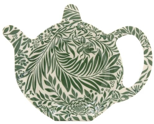 The Leonardo Collection William Morris Larkspur Teabag Tidy For Kitchen & Home | British Designed Durable Tea Bag Tidy | Tea Bag Dish For Used Tea Bags | Teabag Dish With Modern Design