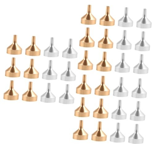 Alipis 36 Stk Trichter aus Metall öltrichter metalltrichter Labortrichter Flüssigkeitstransfer Nachfülltrichter für ätherische Öle kleine trichter für flaschen mini Eloxiertes Aluminium