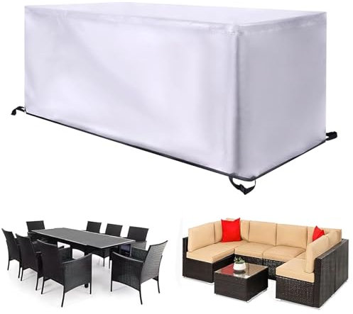 HYFBH Winterfest Schutzhülle Gartenmöbel, 90x120x105cm/LxWxH Abdeckung Gartenmöbel Wasserdicht 420D Oxford Plane für Gartentisch Möbelsets Terrassenmöbel Rechteckig Tischabdeckung Gartenmöbel