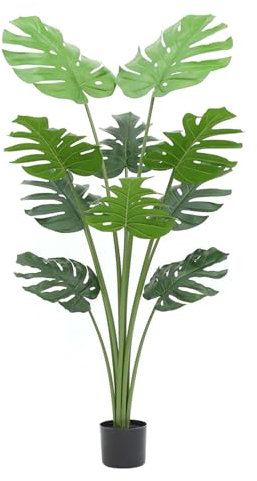 Planta Grande Palmera Tropical Monstera Artificial árbol De Plantas Artificiales con Sala De Estar En El Hogar Decoración De Sala De Estar En Interiores(Size:150cm/59.05in)