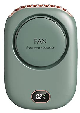 carotoe Ventilateur de cou rechargeable USB portable mains libres suspendu 3 vitesses réglable ventilateur de cou ventilateur d'affichage de puissance ventilateur