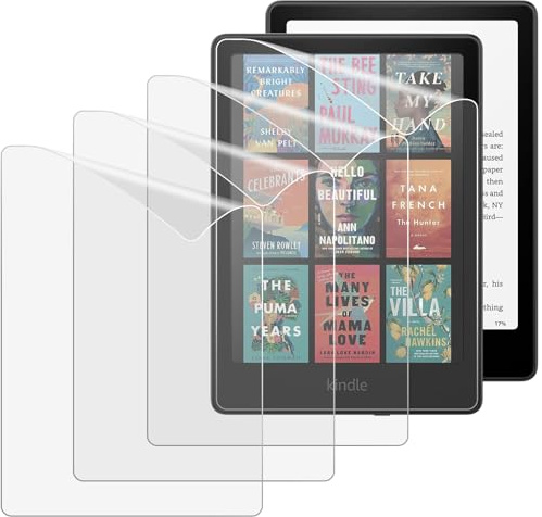 MoKo 4 Stück Schutzfolie für Kindle Paperwhite 7'' 12. Generation 2024 und Kindle Colorsoft Signature Edition, Anti-Glare Premium PET-Displayschutzfolie Vollflächiger matt für Boox Go 7, Kobo Libra