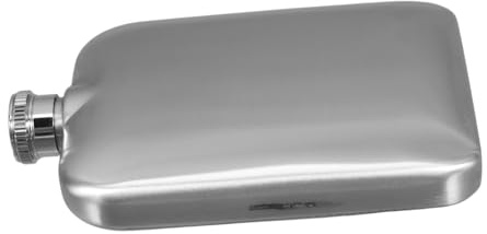 Mipcase Flasque Inoxydable 170 Ml Carré Finition Mate Portable Randonnée Camping Boisson Alcoolée Légère Compacte