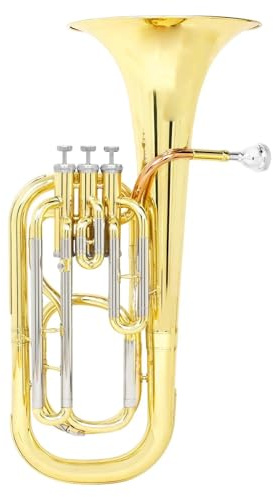 Euphonium Tenorhorn Bb Flat 3 Key Vertical Brass Body Instrument Accessories With Case Gloves(Type3 180)