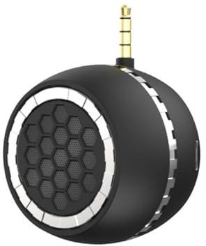Teron Altoparlante per telefono cellulare con spine da 3,5 mm, sistema audio ad alto volume per smartphone, tablet, laptop, nero