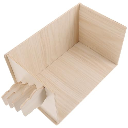 Artibetter Casa de Madera para Hámster con Escondite y Nido Cómodo | Madera, para Mascotas Pequeñas, Descanso y Juego, Refugio Sencillo para Hámster Dorado