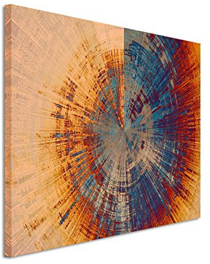 Paul Sinus Art XXL Fotoleinwand 120x80cm Vintage Gemälde eines Baum Querschnitts auf Leinwand exklusives Wandbild moderne Fotografie für ihre Wand in vielen Größen