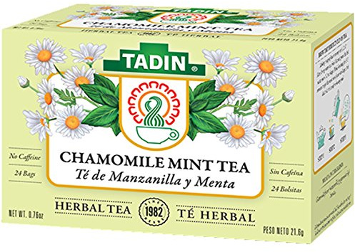 Tadin Chamomile Mint Herbal Tea - no Caffeine, 24 Tea Bags (Manzanilla)