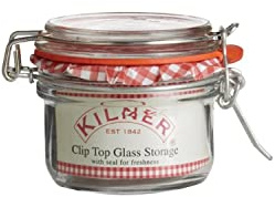 6 x Kilner Clip Top Glass Storage Jar - Round 125ML - Preserving jars