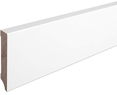 Sockelleiste Massiv Holz Buche weiß lackiert Weimarer Profil Modern 100mm