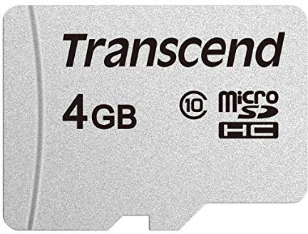 Transcend Scheda di memoria microSDHC 300S Classe 10 da 4 GB con fino a 95/45 MB/s (per smartphone, fotocamere digitali e console Nintendo Switch) senza adattatore SD - TS4GUSD300S