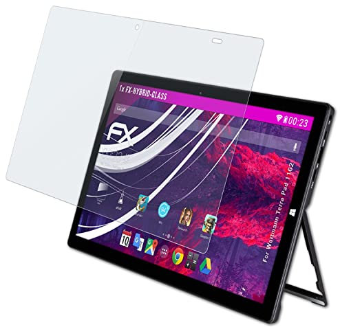 atFoliX Protection Écran Film de verre en plastique compatible avec Wortmann Terra Pad 1162 Verre film protecteur, 9H Hybrid-Glass FX Protection Écran en Verre trempé de plastique