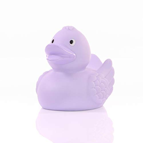 Schnabels Badeente Wings - Geschenk für Geburt Geburtstag Namenstag Kinder Baby Freund-in Mädchen Junge - lustig originell Glücksbringer - Spielzeug Quietsche-Ente Deko Badewanne (Pastell-Lila)