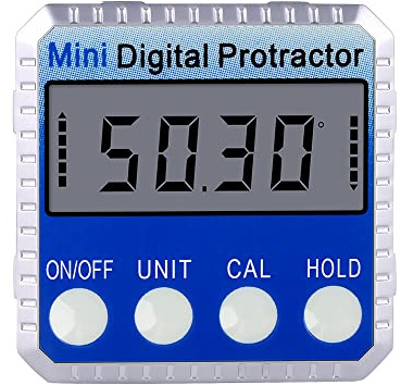 Rapporteur d'angle numérique, XRCLIF Rapporteur d'angle avec LCD, mini inclinomètre avec aimant, outil de mesure d'angle numérique, jauge d'oblique/règle de niveau numérique pour construction