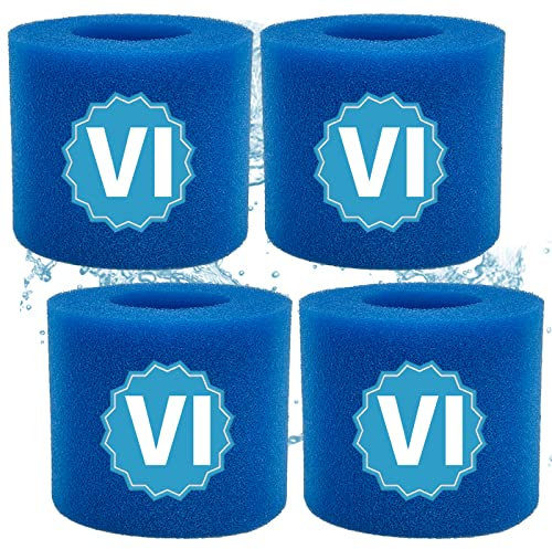 TTOKGZG Cartuccia Spugna Tipo VI, Filtro Spa Tipo VI e Filtro Vasca Idromassaggio, per Filtro di Ricambio Bestway Spa, per SaluSpa 90352E, per Pompa Filtro Spa Lay-Z (4 PZ)