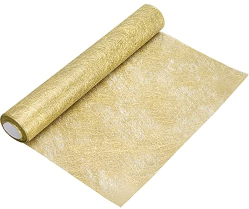 Tischläufer 30cm×10m Wiederverwendbaren Tischband Golden Tischdeko für Hochzeit, Geburtstag, Weihnachten