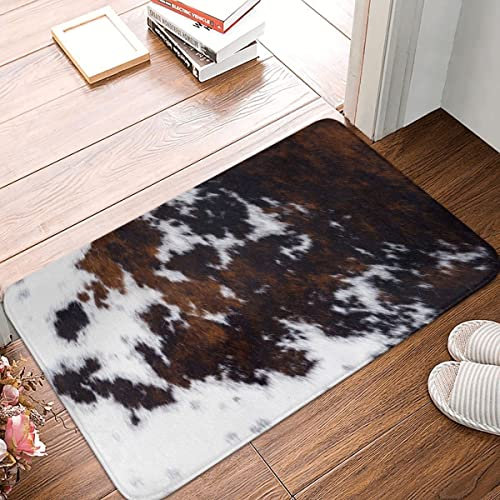 YACANNA Fußmatte für Innen Außen Waschbare Fernweh Kuh Kunst Fußmatte Teppich Bodendekoration Badezimmer Küche Wohnzimmer 40x60cm